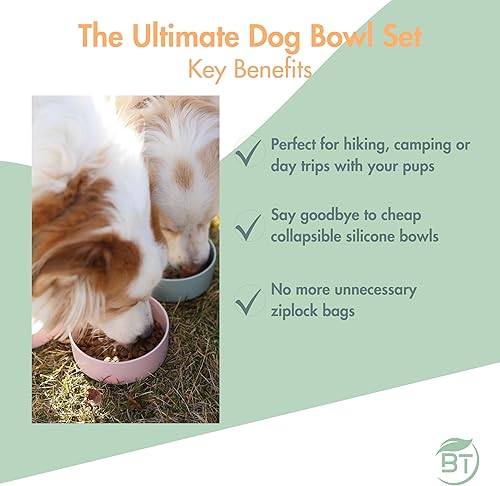 Miniatura 4 de Barkin' Trails Cuencos de viaje para perros, agua portátil al aire libre, juego de cuencos de agua sin BPA, cuenco de viaje de plástico de grado