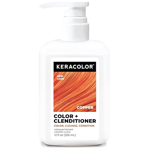 Keracolor Clenditioner COPPER Hair Dye - Semi Permanent Hair Color Depositing Conditioner, 12 Fl. Oz.
