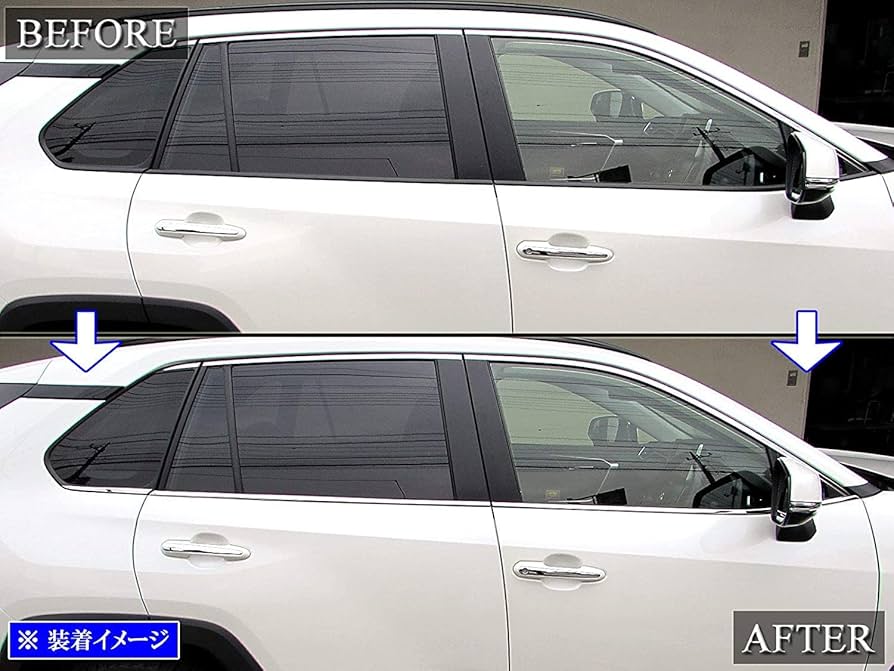 Amazon | BRIGHTZ RAV4 52 54 超鏡面ステンレスメッキウィンドウ