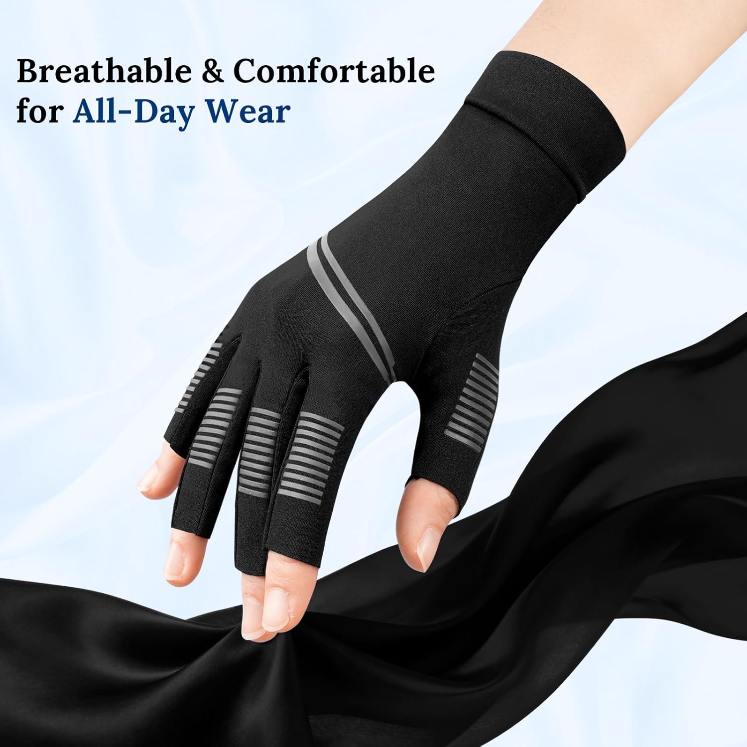 Arthritis Gloves for Women for Pain,All-Around Compression Gloves for Men,Finger extension with Anti-Slip Grip,Support Gloves for Pain Relief,Carpal Tunnel - Image 4