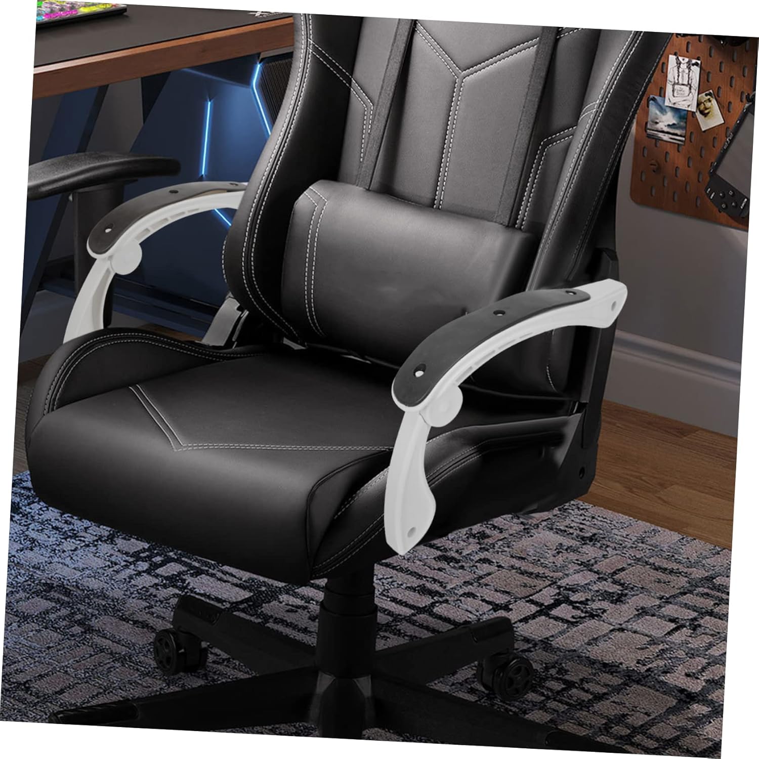 2pcs Household Armrests for Office and Gaming Chairs Comfortable Support for Daily Use Sturdy Replacement Parts for Enhanced Relaxation and Grip