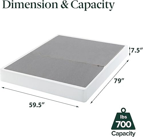 Miniatura 2 de Zinus Base de colchón de metal sin montaje, base de colchón blanca de 7.5 pulgadas, estructura de metal resistente, base de cama de metal Queen &amp;