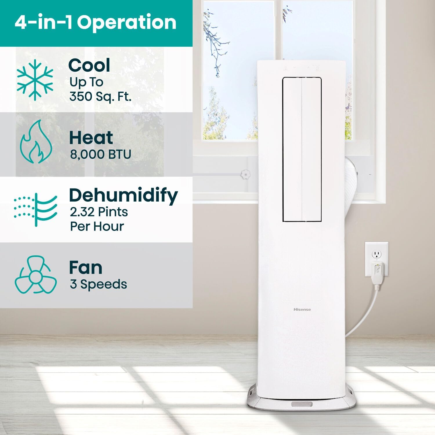 Dual Hose Portable Portable Heater Ac Combo Units EcoFlow WAVE Portable Air  Conditioner With Heater