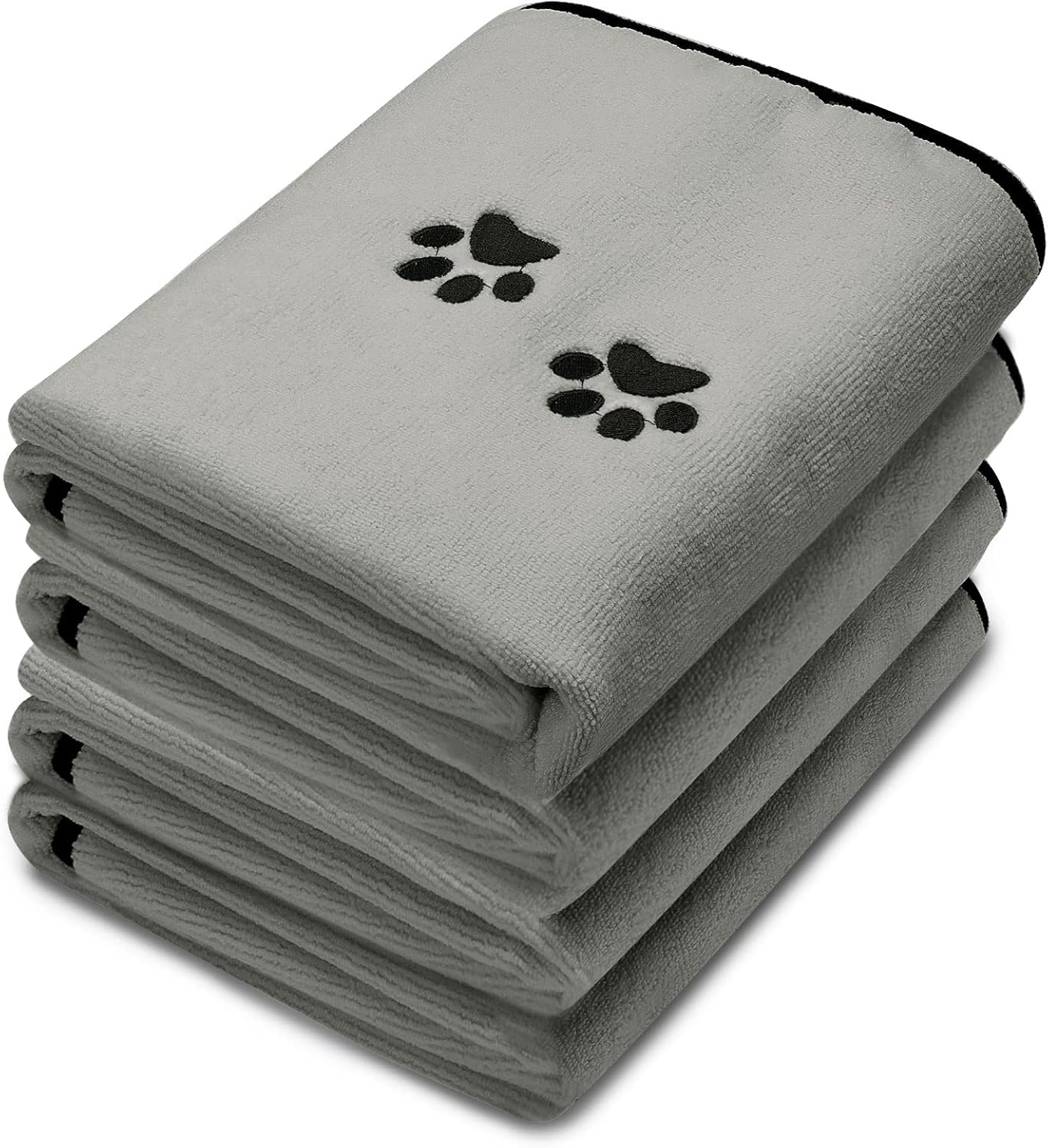 Tegeme 4 Pack Dog Towels for Drying Dogs Microfiber Dog