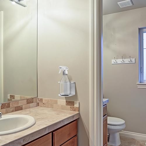 Miniatura 5 de Gerrii Soporte para botellas de aerosol de acero inoxidable cepillado, 2 piezas, estante de almacenamiento para el hogar, garaje, soporte para latas