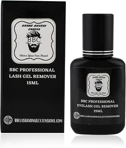 BBC Professional Lash Gel Remover 15 ML – Effective and Gentle Eyelash Extension Gel Remover – Maintain Natural Lashes Safely and Irritation-Free