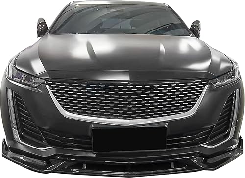 Miniatura 2 de IKON MOTORSPORTS, 3 piezas de parachoques delantero compatibles con Cadillac CT5 2020-2024, kit divisor de alerón de labio de parachoques delantero