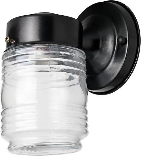 Sunlite 47040 - Accesorio para tarro de pared para exteriores, 60 vatios máximo, enchufe de base media (E26), 120 voltios, para exteriores,