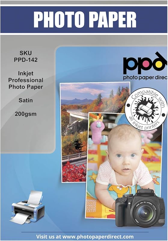 PPD A4 Prémium Fotópapír - 50 db Selyemfényű Matt 200g/m² Vízálló Tintasugaras Papír, Azonnali Száradás, Professzionális Minőség