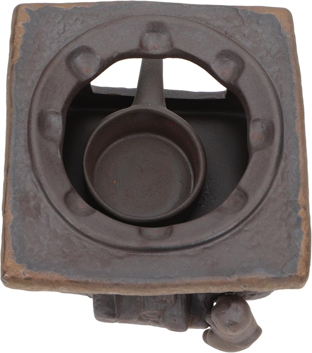 Japanese Style Ceramic Teapot Warmer Base with Candle Holder Tea Stove Heating Stand for Living Office Tea House and Housewarming