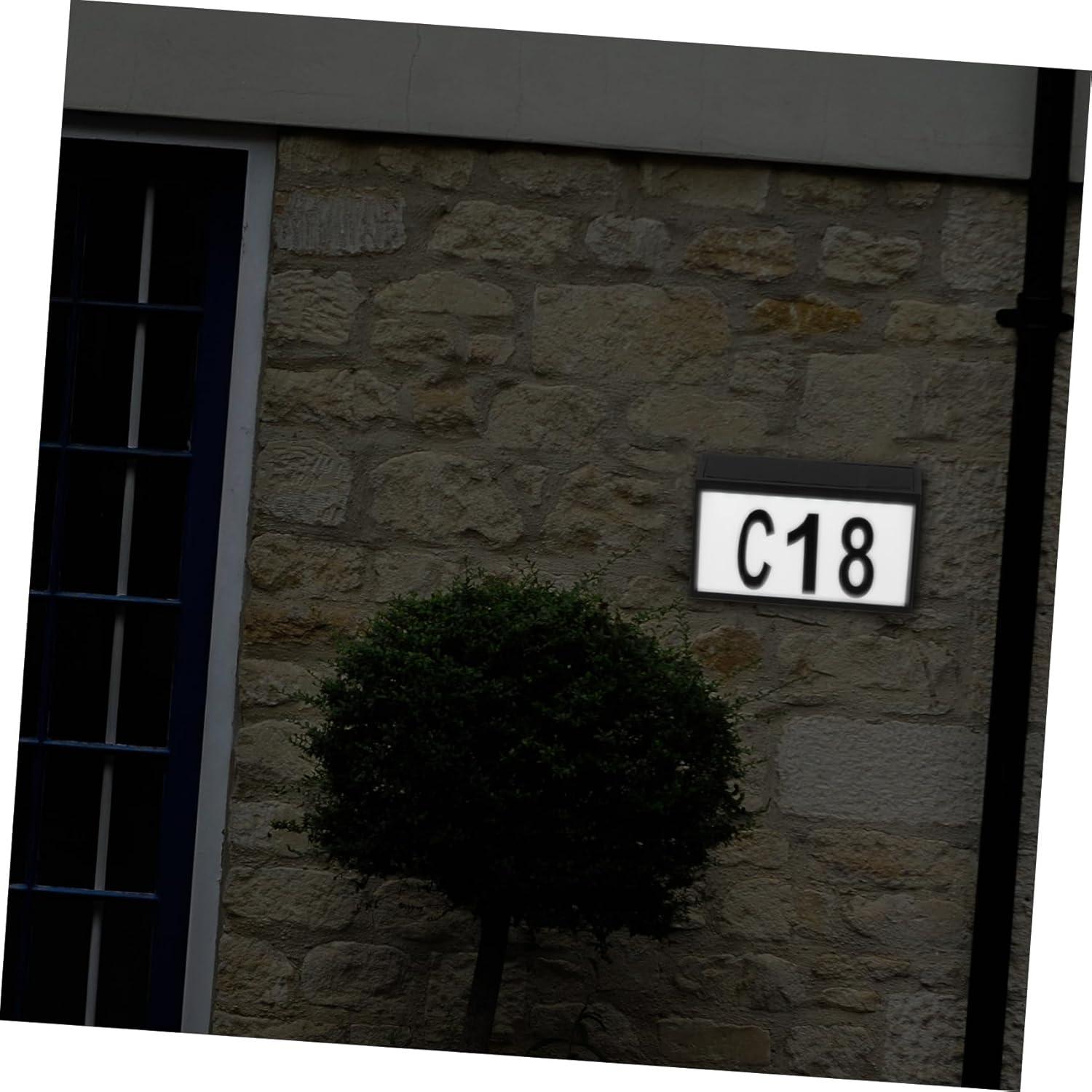 DOITOOL 1set Solar House Number Plaque with Led Light Address Sign for Garden and Door Weatherproof Solar House Number Light for Easy Visibility with Letters