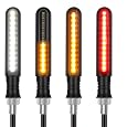 Kinstecks 4PCS Motorcycle Indicators Flowing Turn Signal Lights Motorbike Turning Indicators Daytime Running Lights Brake Lig