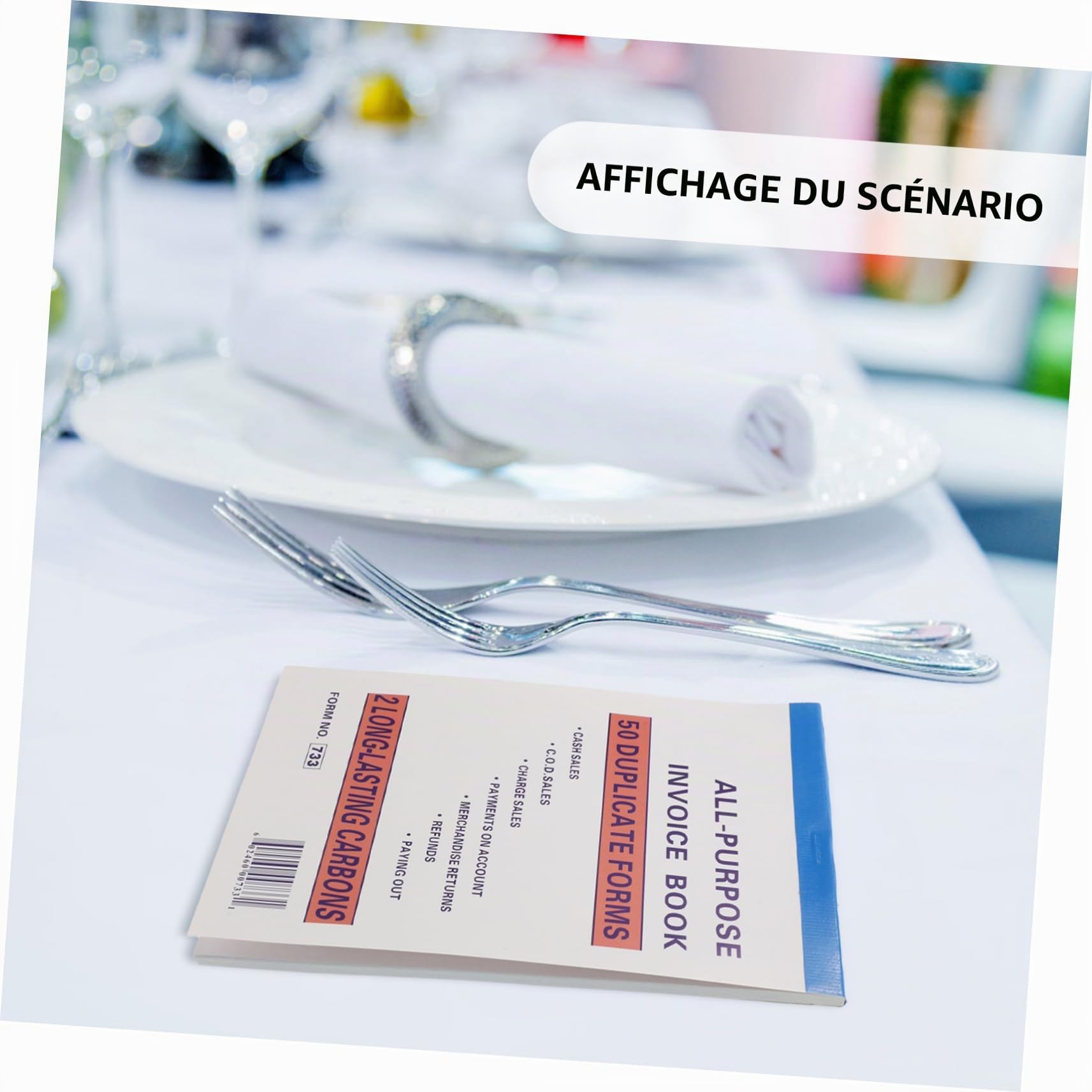 Carnet de Commande Restaurant, Carnet de Reçus en Papier Blanc, Suivi des Commandes à Colonnes Multiples, Tenue Précise des Registres pour Restaurants et Commerce Extérieur