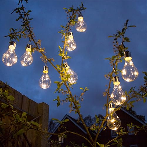 Miniatura 2 de pearlstar Bombillas solares para exteriores, impermeables, para jardín, campamento, lámpara LED colgante, bombilla de globo para colgar en el hogar,