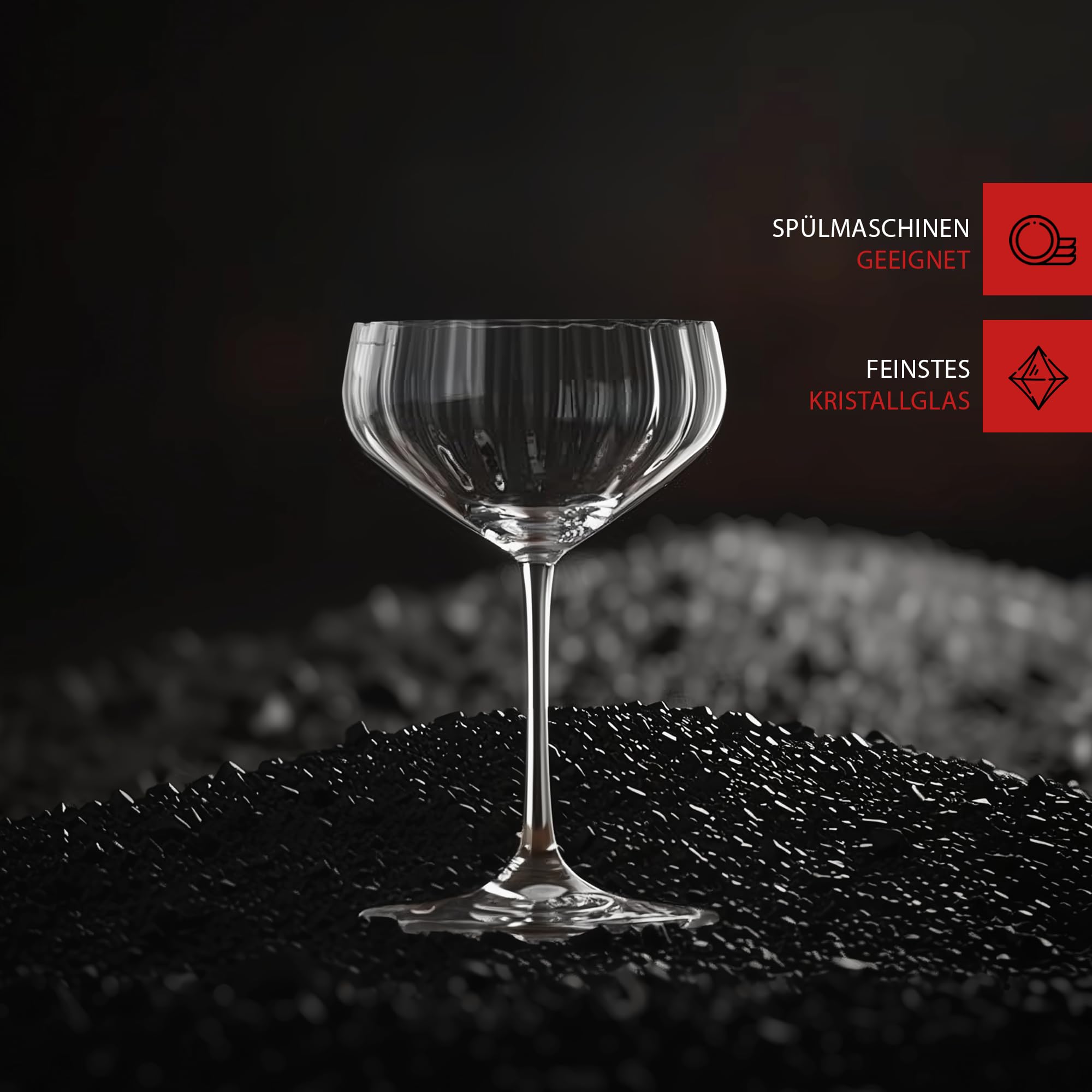Spiegelau & Nachtmann, 4-częściowy zestaw kieliszków koktajlowych, kieliszek do szampana/Coupette, szkło kryształowe, 310 ml, LifeStyle, 4450178