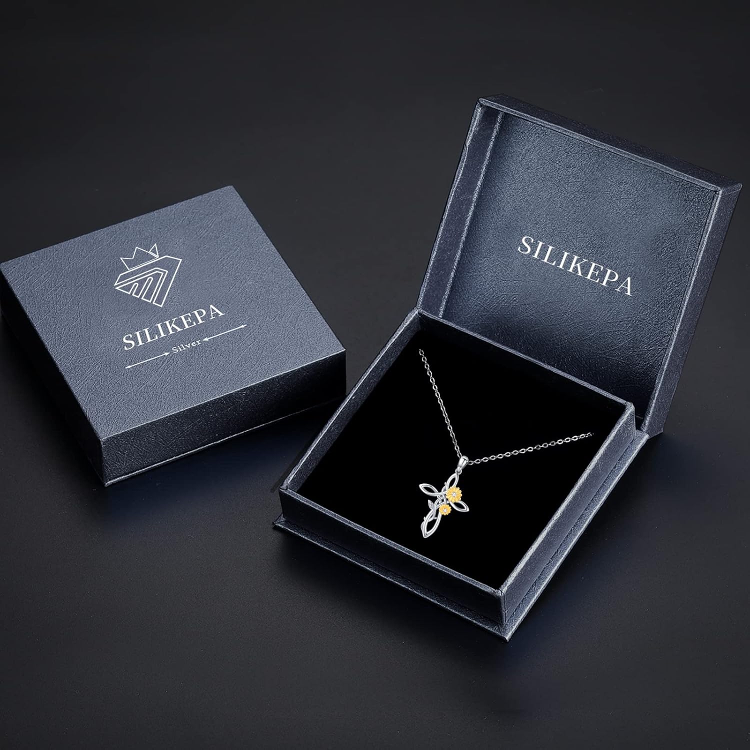 Sunflower Necklace for Women 925 Sterling Silver Sunflower Pendant Necklace You Are My Sunshine Jewelry Gift for Women - Image 7