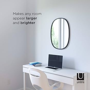 Amazon.com: Umbra Hub Oval Wall Mirror with Rubber Frame