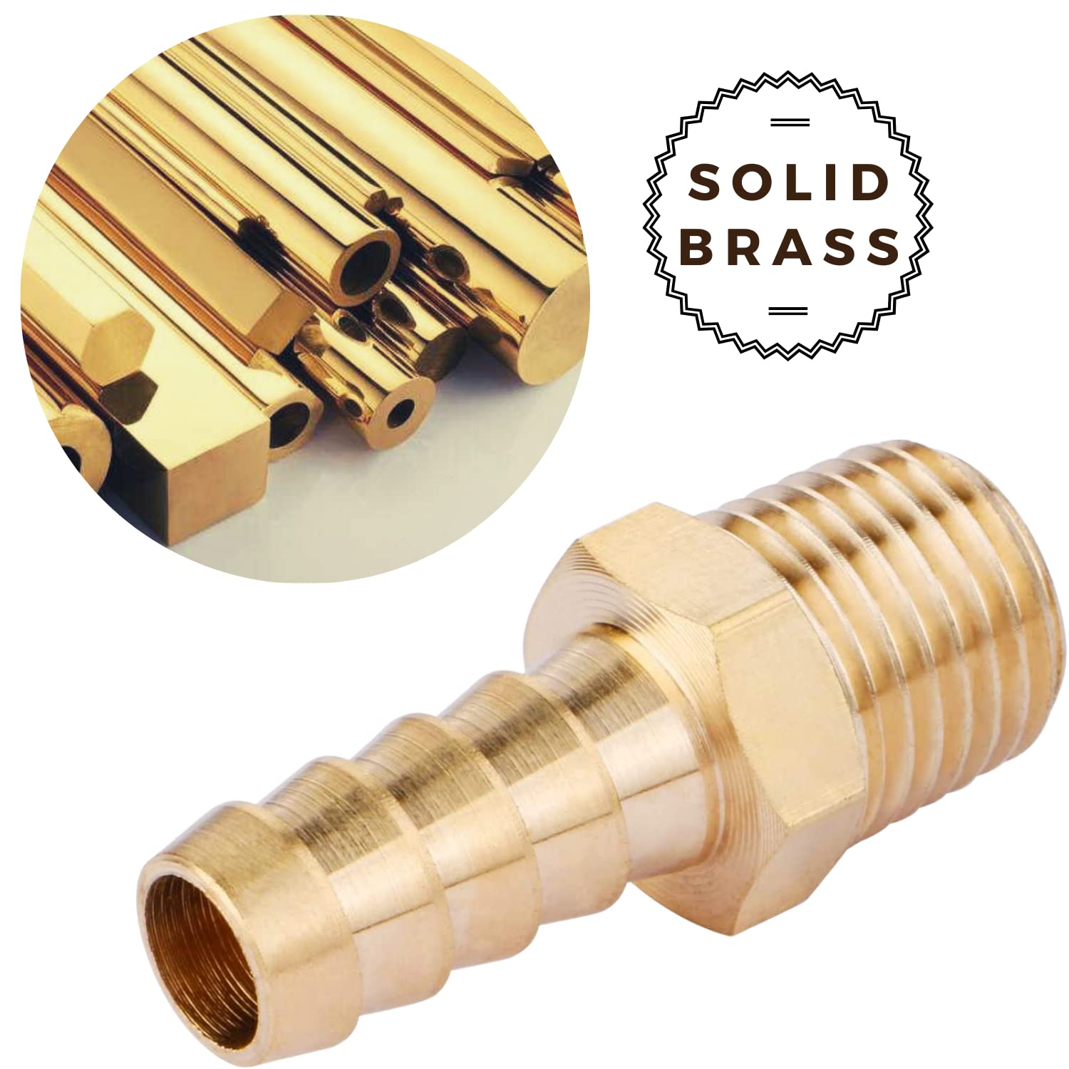 Snapklik.com : CX WONDERLAND 2pcs Brass Hose Barb Fitting