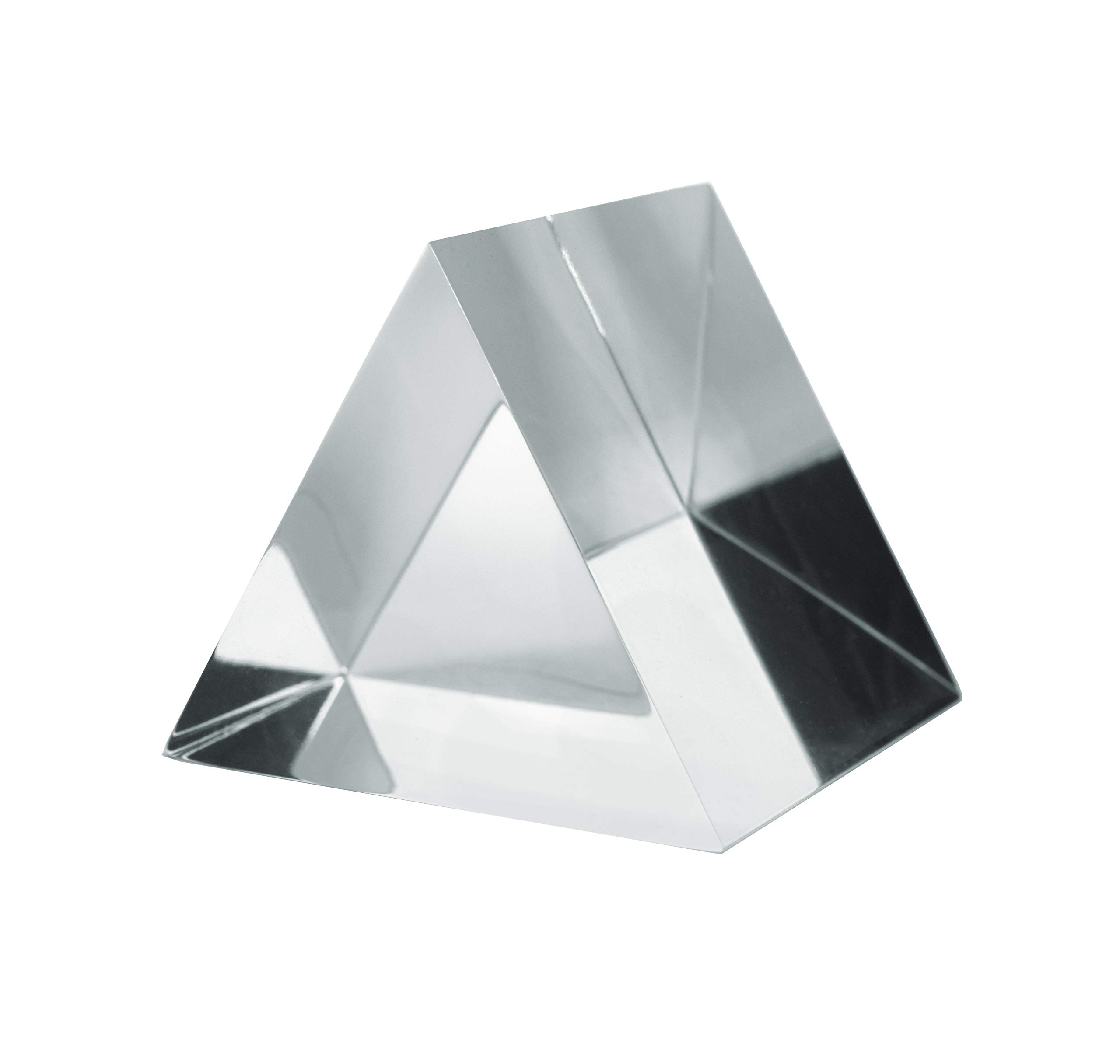 EISCO Equilateral Prism, 2" (50mm) Length, Faces - Triangular, 60 Degree Angles Polished Acrylic Excellent for Physics, Light Refraction & Wavelength Experiments, Photography- Eisco Labs