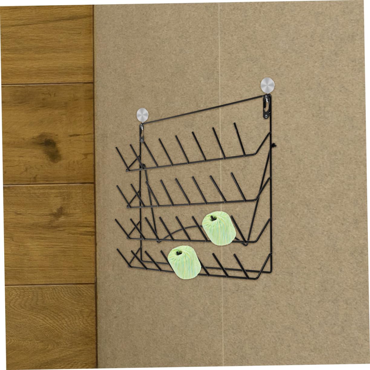 Ciieeo 2Pcs Wall Mounted Organizer Rack for Drying Displaying Water Cups Versatile Storage for Kitchen Bathroom Office