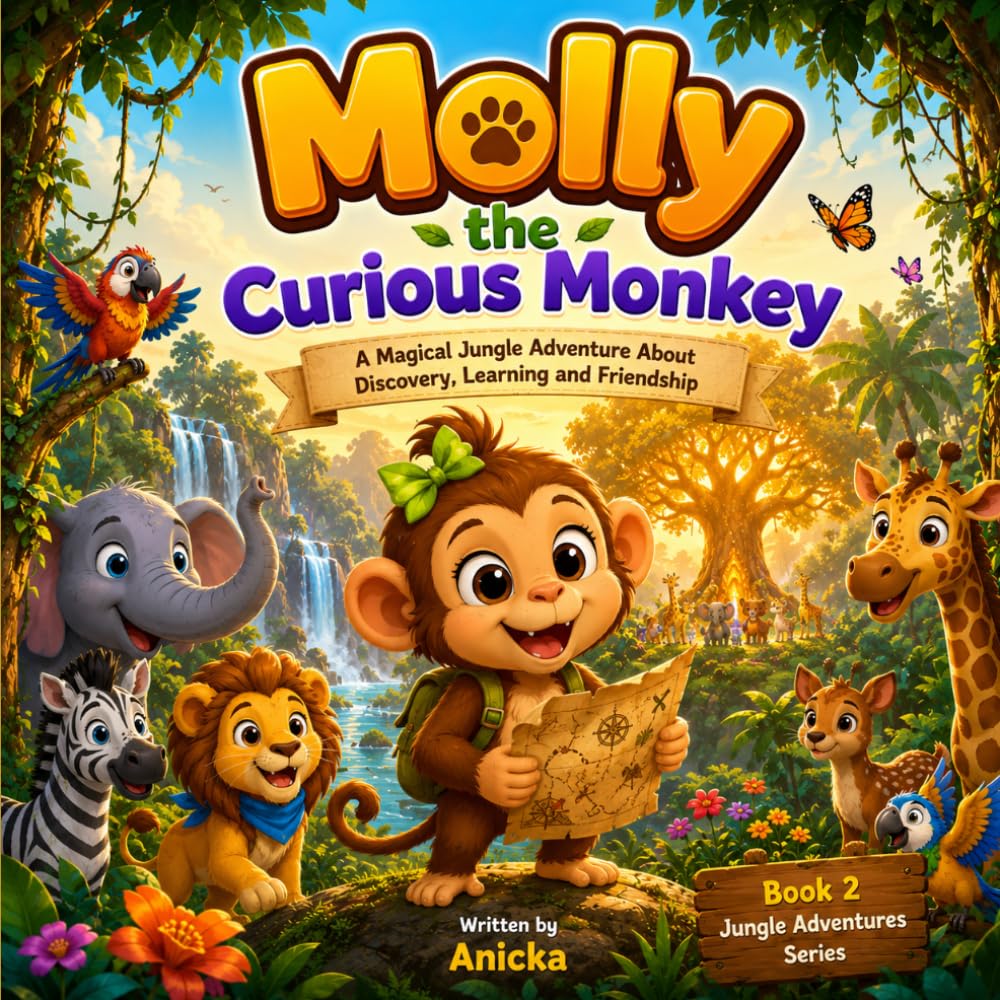 Molly the Curious Monkey: A Magical Jungle Adventure About Curiosity, Discovery, Learning, and Friendship