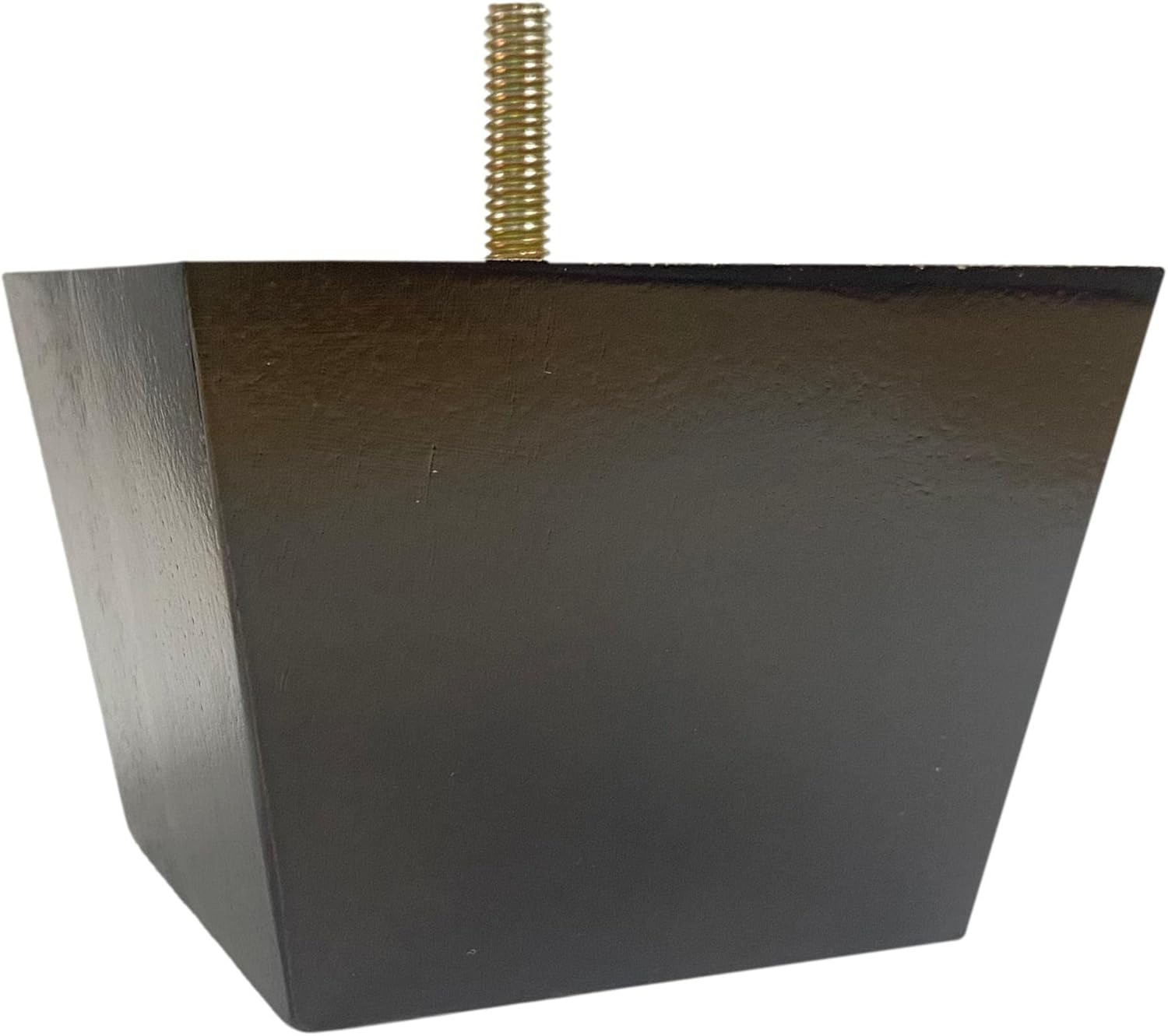 3" Wood Sofa/Chair/Ottoman Tapered Leg Dark Walnut Finish Threaded 5/16" Bolt - Set of 4