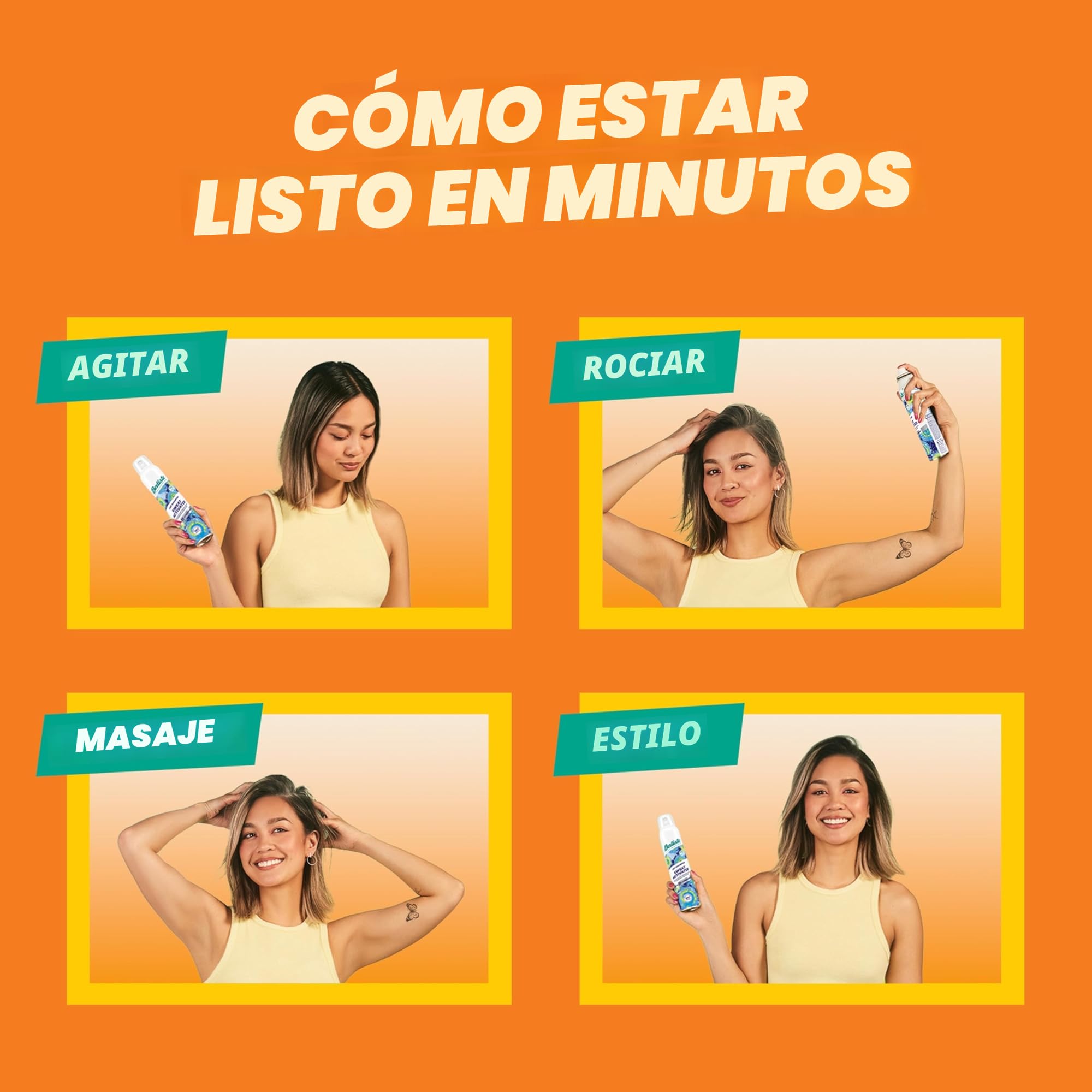Batiste Tropical Coconut Exotic Dry Shampoo Champú (Ad1161), Incoloro, Aromatic, 200 Mililitros, El embalaje puede variar