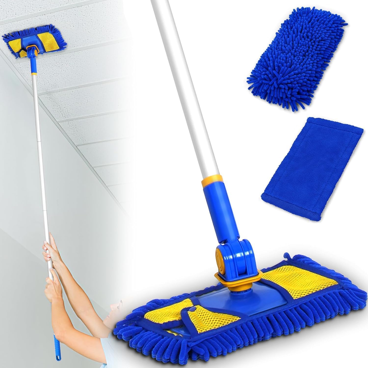 Baseboard Cleaner TAOPE Wall Cleaning Mop, Ceiling Cleaner Tool Duster With 200 CM Wall Mops For Washing Walls