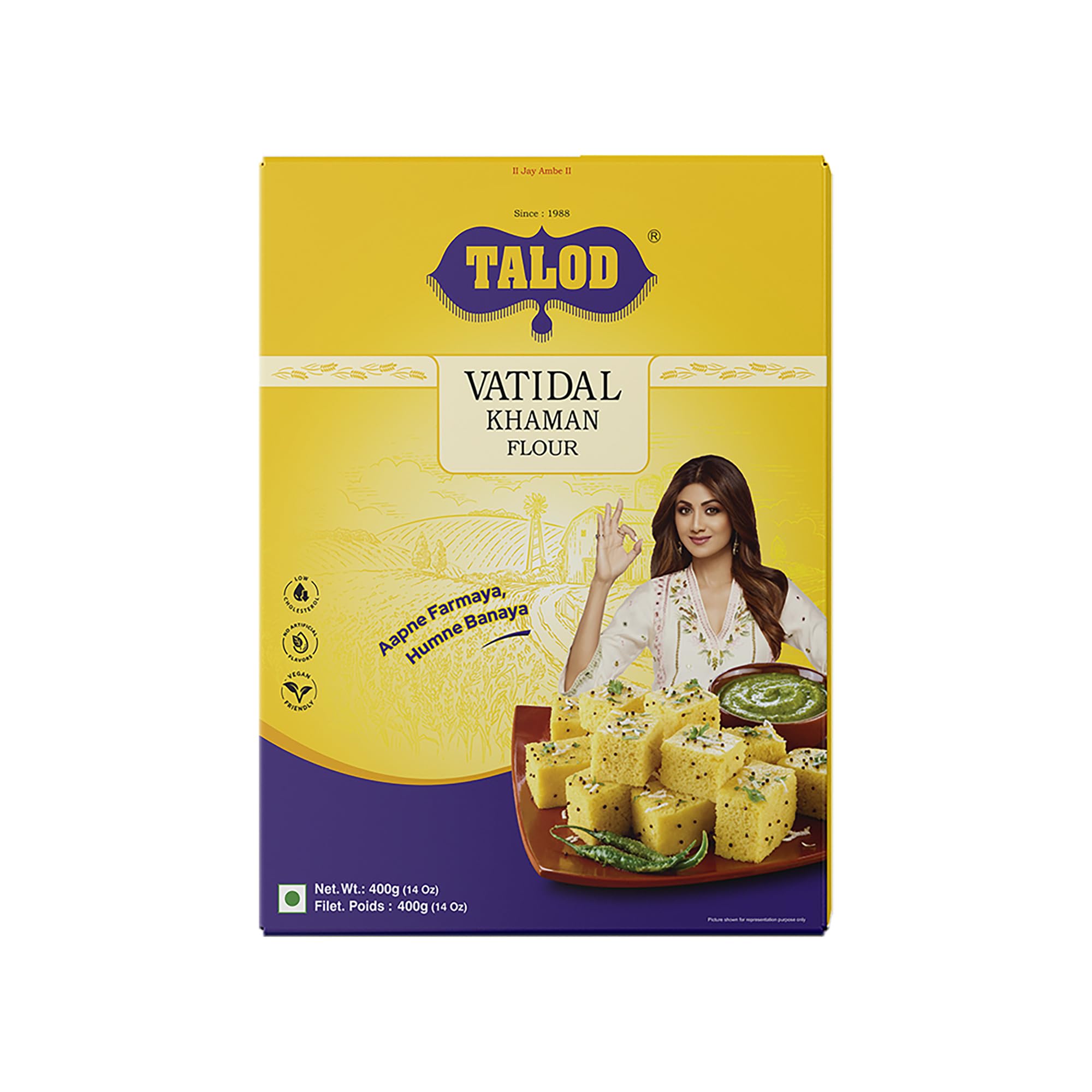 Talod Instant Mix Vatidal Khaman Flour (Pack of 4 * 400 g) | 100% Vegetarian, Wheat Gluten Free, Vegan Friendly, No Preservative, No Artificial Flavours, No Artificial Colors, No MSG (B0CP3SLCY2) Amazon Price History, Amazon Price Tracker