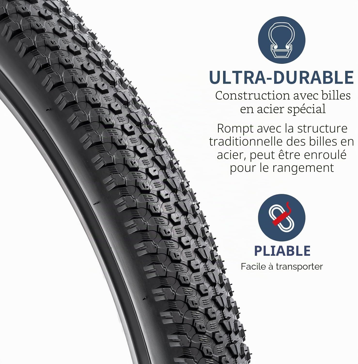 YUNSCM 2-PCS 24 Pouces Montagne Vélo pneus 24x2.10/52-507 and 24 Pouces Vélo Chambre à air Schrader Valve Compatible with Montagne Vélo 24x2.0 24x2.10 24x2.125 Bike pneus and Chambre à air(Y-1018)