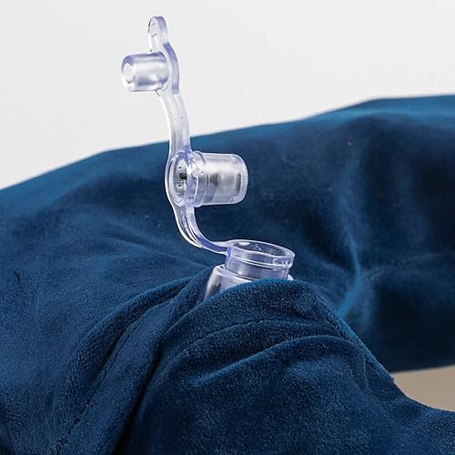 Miniatura 4 de Almohada inflable de viaje, soporte para el cuello para viajes, aviones, automóviles y oficinas con bolsa de transporte compacta, funda lavable de