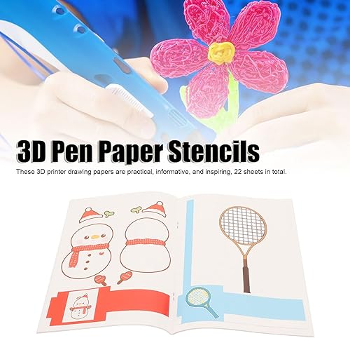 Miniatura 2 de Papel de dibujo para impresora 3D, 22 hojas de plantillas de papel para bolígrafo de impresión 3D, plantilla de graffiti de pintura de papel de