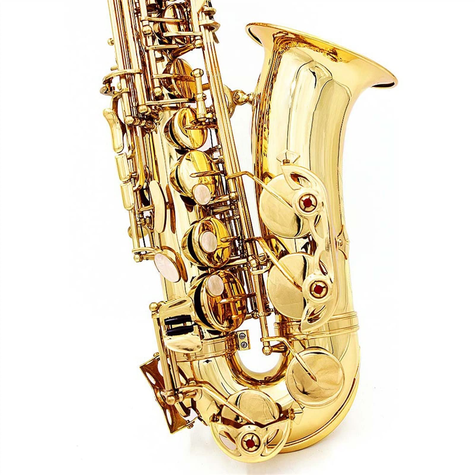 TSTS Es-Altsaxophon Goldenes Weißes Muscheltasteninstrument Saxophon Kit
