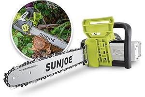 SUN JOE 24V-X2-CS16 48-Volt IONMAX Cordless Chain Saw 16-inch Kit, (w/ 2...