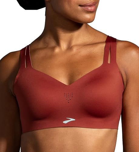 BROOKS 350087650 Dare Strappy Run Bra Sports Bra Mujer Copper/Ice Blue Tamaño 03
