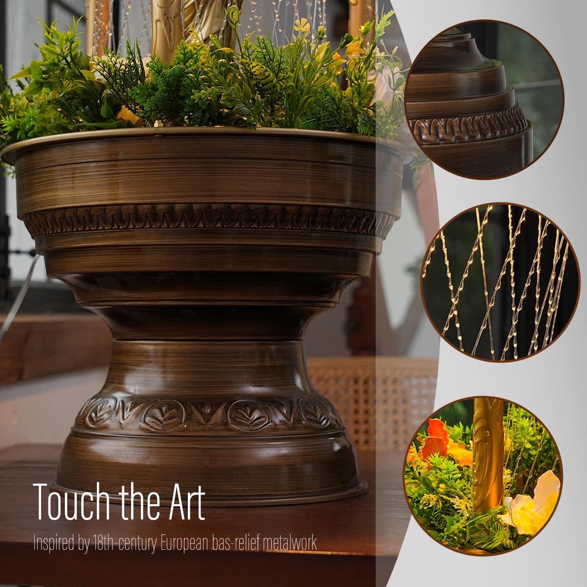 LumiRuiss Oil Rain Lamp & Creative Lamp | The Little Mermaid Romantic Series-Single Line Version (13×13×36 In) | Mood Lighting for Home, Galleries, Coastal Restaurants & Boutique Resorts