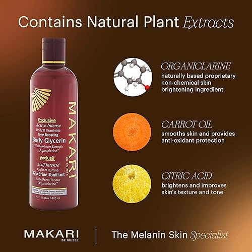 Miniatura 5 de MAKARI Exclusivo paquete Active Intense Radiance jabón exfoliante y glicerina que aumenta el tono para iluminar, incluso el tono de la piel y el