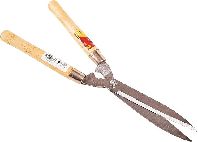 Amtech U0700 Garden Shears Wooden Handle for Hedges, Shrubs, and Grass