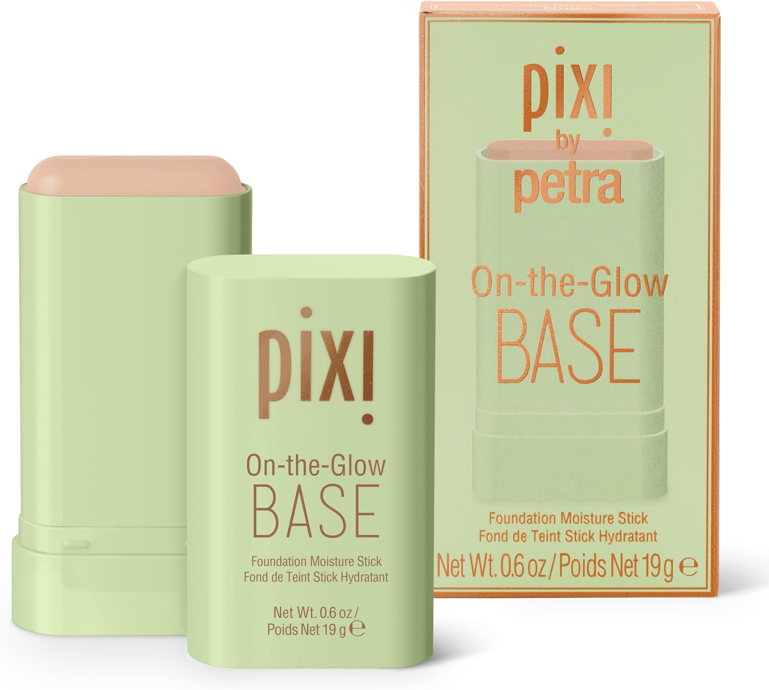 Pixi Beauty On-the-Glow Base| Tinted Moisturizer Foundation Stick | Nude: Light/medium, neutral shade| 0.6 oz / 19g