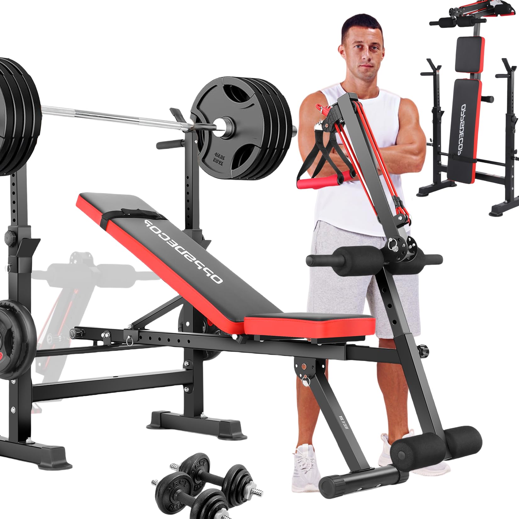 Workout Bench Sunny Health 60” Chrome Barbell 250lb Capacity - Main Image