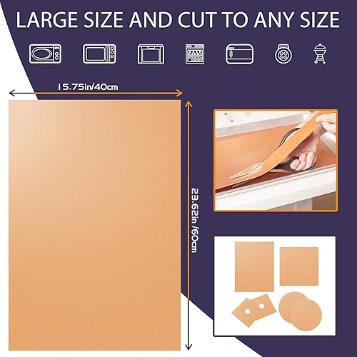 Miniatura 2 de Paquete de 3 forros de horno para la parte inferior del horno, tapete grande reutilizable para la parte inferior del horno de gas eléctrico,