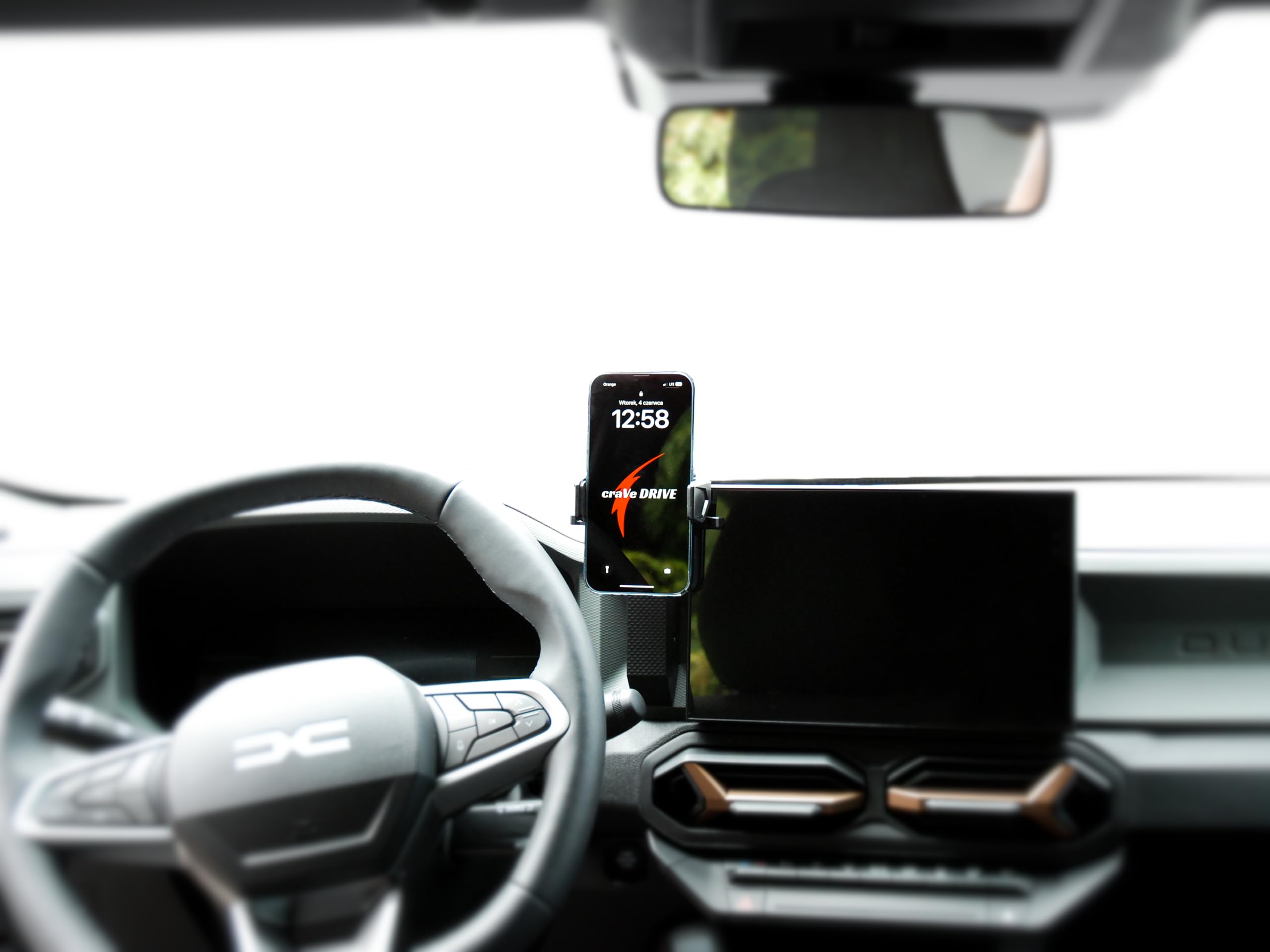Supporto per cellulare da auto per Dacia Duster III, Bigster e Striker, adatto per il sistema originale YouClip, supporto per smartphone con morsetto regolabile, girevole a 360°, fissaggio
