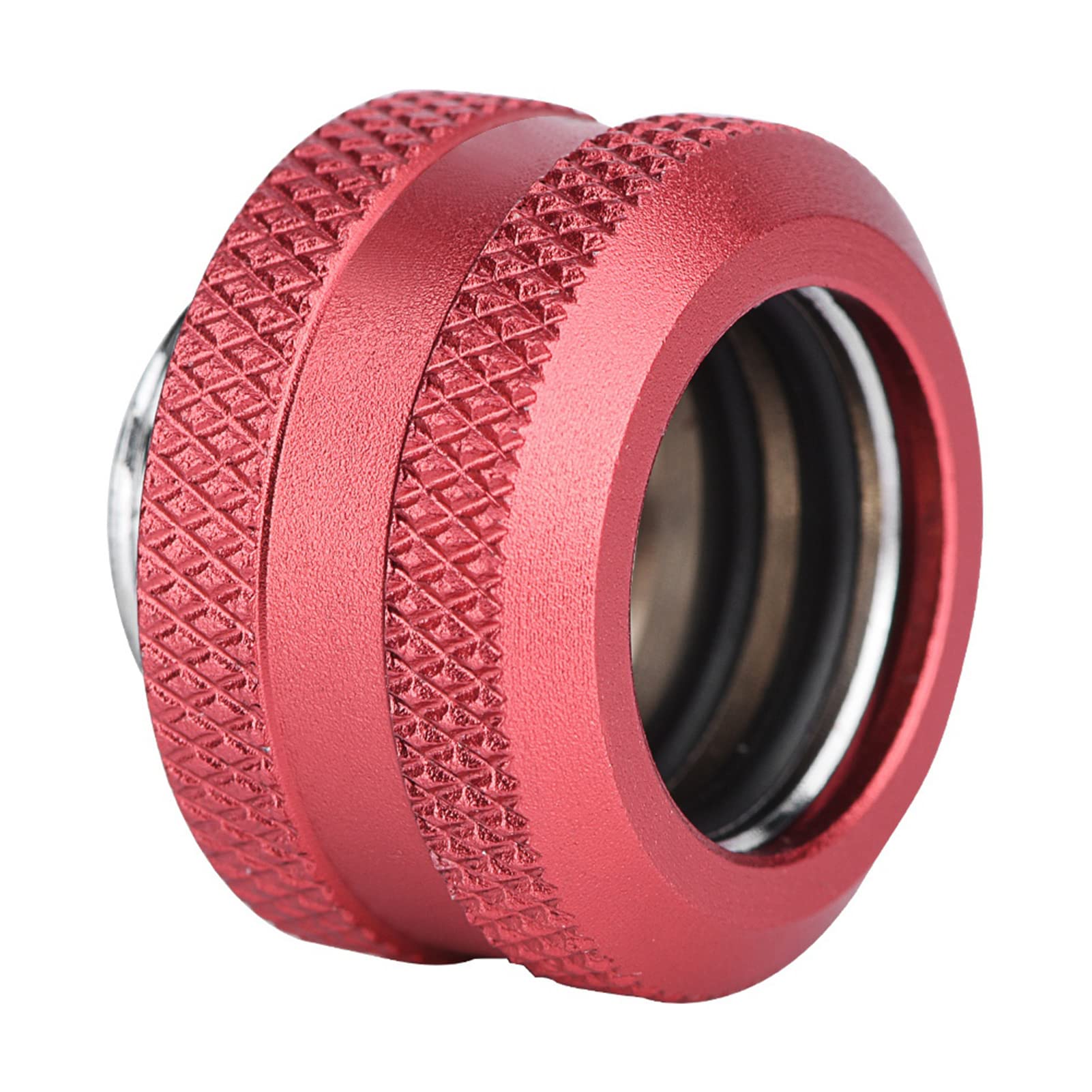 16mm Water Cooling Compression Fitting with Durable Brass Material for Acrylic Tube, 4pcs Red/Blue/Green/White/Silver for PC Water Cooling System (Red 4 pieces sold)