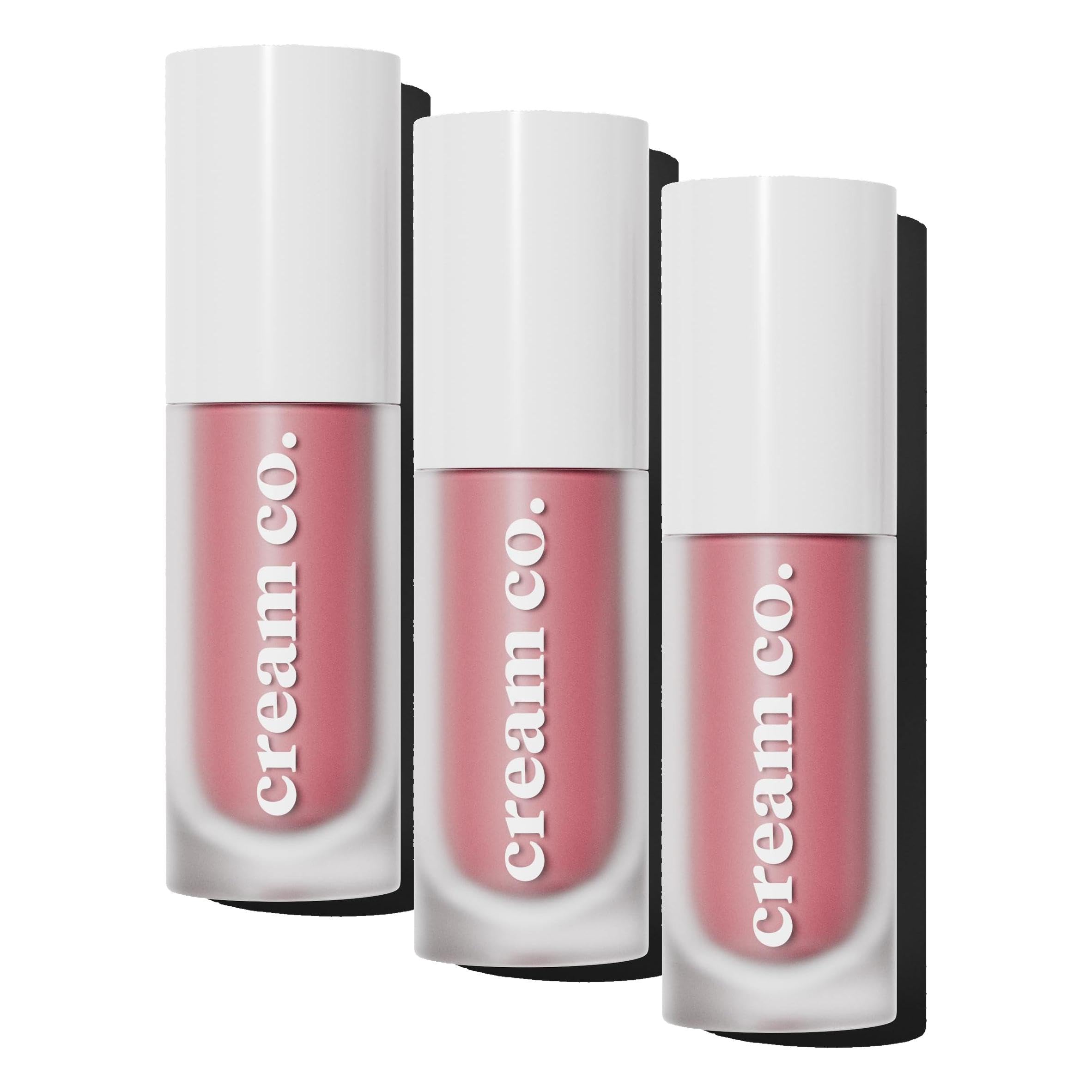 Cream Co. Allık Ruj Göz Farı Glow Tint Dusty Rose, Nemlendirici Makyaj, 507 Gülkurusu, Hyaluronik Asit Peptit (3 paketi)