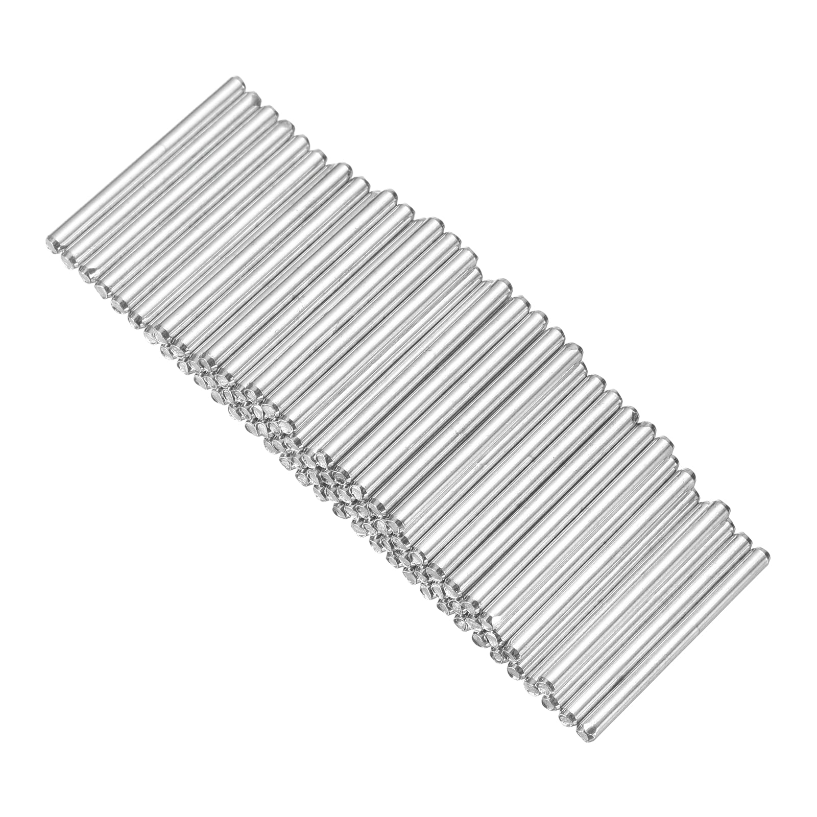 sourcing map 80pcs 2mmx25mm Toys Shaft Round Rod Axles Drive Shaft Silver — image 1