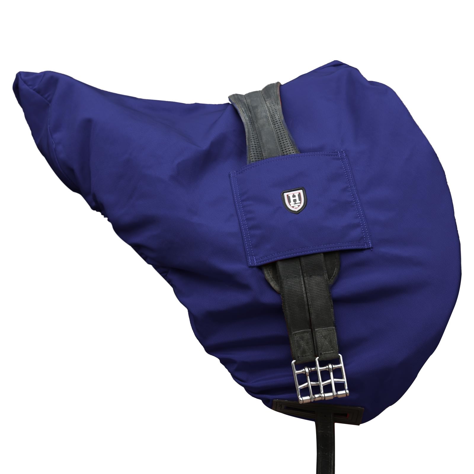 Harrison Howard Premium Dressage English Saddle Cover, Waterproof & Breathable Fleece-Lined Long Flap Saddle Protection Navy