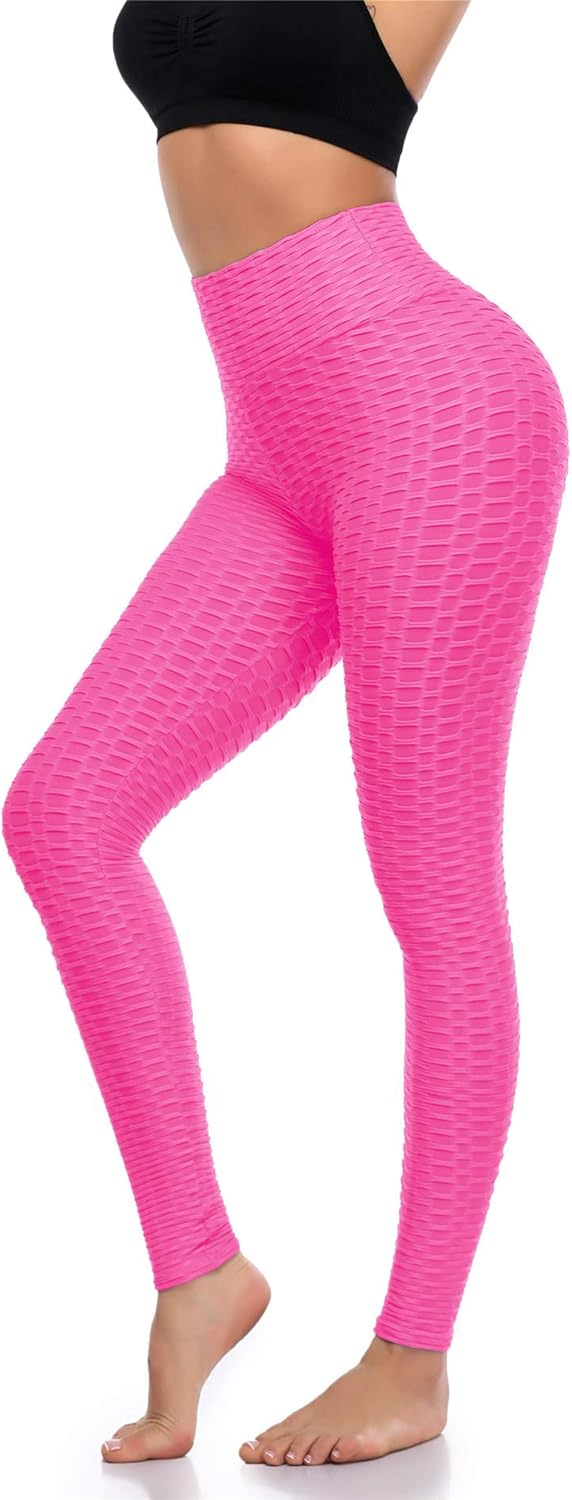 Cheapestbuy Scrunch Butt Leggings for Women High Waist Textured Yoga Pants Ruched Butt Lifting Workout Tights