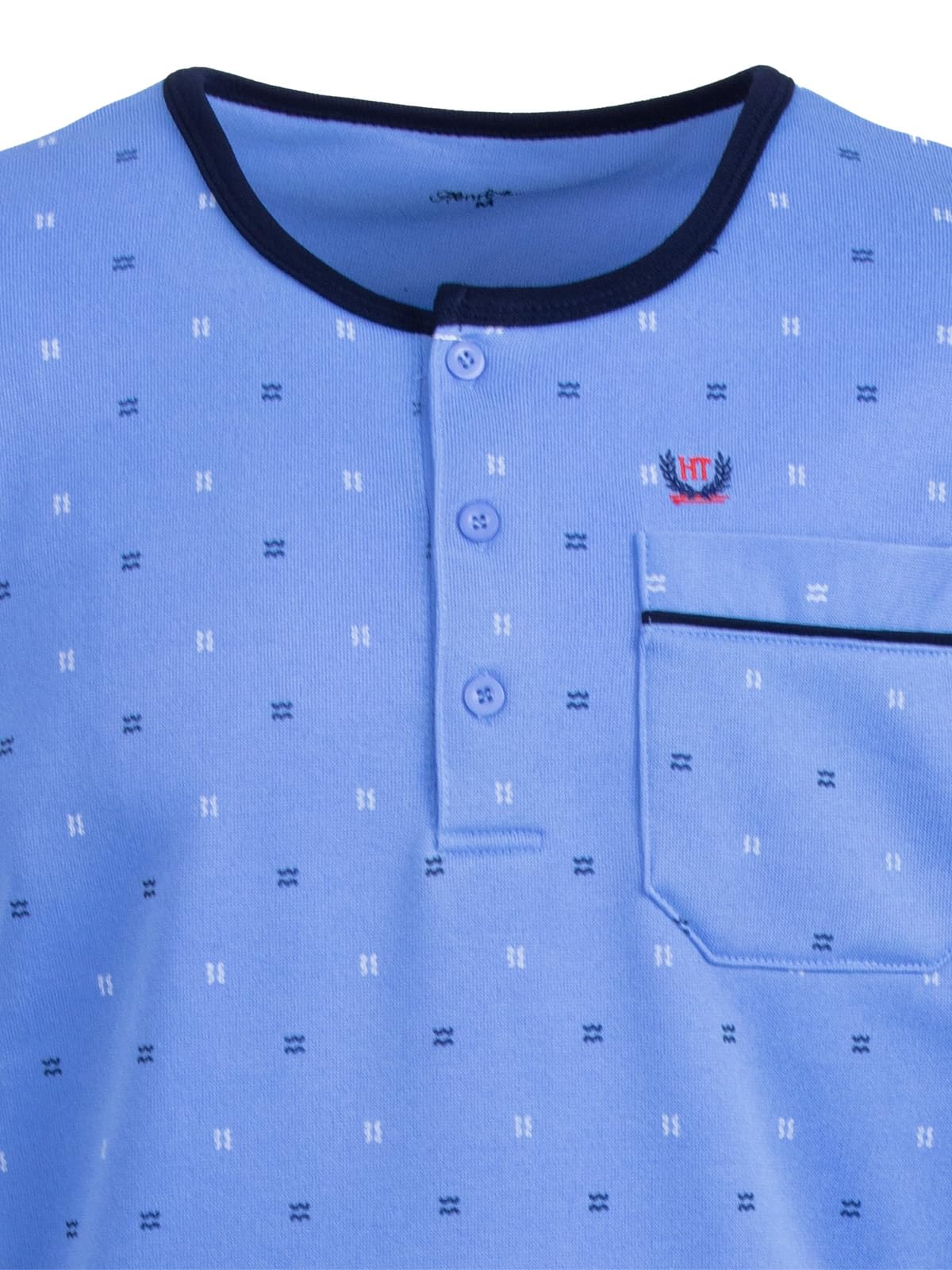Chemise thermique à manches longues pour homme, motif vague, poche poitrine boutonnée, taille M-3XL
