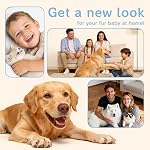 Pet Grooming Vacuum Kit, Dog & Cat Hair Vacuum with 6 Grooming Tools, Trimmer & Nail Grinder for Pet Owners