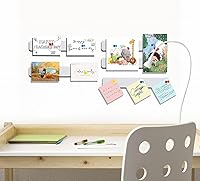 Vista 7 de Paquete de 5 Tiras de Tablón de Anuncios de Fieltro con Barras para Dormitorios, Oficinas, Decoración de Pared del Hogar, Tablero de Anuncios